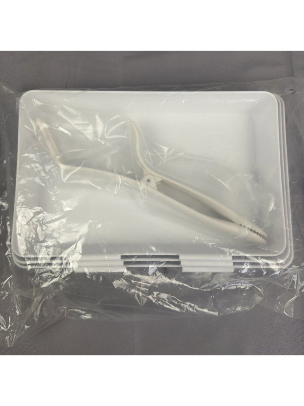 Pampered Chef Coating Trays & Tool Set Model 2605 White Nesting 2605